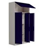 Slimline 3 Door Almirah in Textured Ultra Marine Blue Colour
