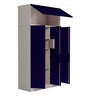 Slimline 3 Door Almirah in Textured Ultra Marine Blue Colour