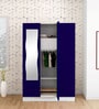 Slimline 3 Door Almirah in Textured Ultra Marine Blue Colour