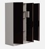 Slimline Metal 3 Door Almirah in Shell Wine Red Finish Slimline Metal 3 Door Almirah in Shell Wine Red Finish