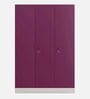 Slimline Metal 3 Door Almirah in Textured Purple Finish