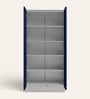 Slimline Printed Steel 2 Door Wardrobe In Midnight Blue Colour