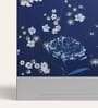 Slimline Printed Steel 2 Door Wardrobe In Midnight Blue Colour