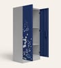 Slimline Printed Steel 2 Door Wardrobe In Midnight Blue Colour