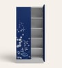 Slimline Printed Steel 2 Door Wardrobe In Midnight Blue Colour