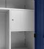 Slimline Printed Steel 2 Door Wardrobe In Midnight Blue Colour With Locker & Drawer