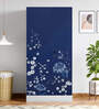 Slimline Printed Steel 2 Door Wardrobe In Midnight Blue Colour With Locker & Drawer