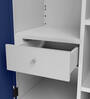 Slimline Printed Steel 2 Door Wardrobe In Midnight Blue Colour With Locker & Drawer