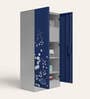Slimline Printed Steel 2 Door Wardrobe In Midnight Blue Colour With Locker & Drawer