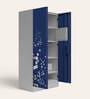 Slimline Printed Steel 2 Door Wardrobe In Midnight Blue Colour With Locker & Drawer