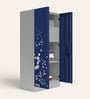 Slimline Printed Steel 2 Door Wardrobe In Midnight Blue Colour With Locker