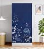 Slimline Printed Steel 2 Door Wardrobe In Midnight Blue Colour With Locker