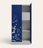 Slimline Printed Steel 2 Door Wardrobe In Midnight Blue Colour With Locker