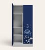 Slimline Printed Steel 2 Door Wardrobe In Midnight Blue Colour With Locker