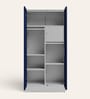 Slimline Printed Steel 2 Door Wardrobe In Midnight Blue Colour With Locker