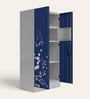 Slimline Printed Steel 2 Door Wardrobe In Midnight Blue Colour With Locker