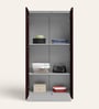 Slimline Printed Steel 2 Door Wardrobe In Russet Colour