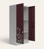 Slimline Printed Steel 2 Door Wardrobe In Russet Colour