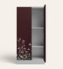 Slimline Printed Steel 2 Door Wardrobe In Russet Colour