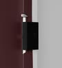 Slimline Printed Steel 2 Door Wardrobe In Russet Colour With Locker