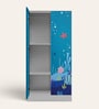 Slimline Printed Steel 2 Door Wardrobe In Teal Blue Colour
