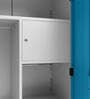 Slimline Printed Steel 2 Door Wardrobe In Teal Blue Colour