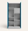 Slimline Printed Steel 2 Door Wardrobe In Teal Blue Colour With Locker
