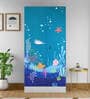 Slimline Printed Steel 2 Door Wardrobe In Teal Blue Colour With Locker