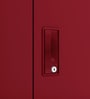 Slimline Steel 2 Door Almirah in Textured Carmine Red Colour With 4 Shelves