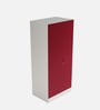Slimline Steel 2 Door Almirah in Textured Carmine Red Colour With 4 Shelves