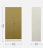 Slimline Steel 2 Door Wardrobe In Amber Green Matte Colour
