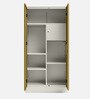 Slimline Steel 2 Door Wardrobe In Amber Green Matte Colour