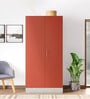 Slimline Steel 2 Door Almirah in Textured Terracotta Colour