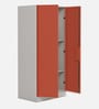 Slimline Steel 2 Door Almirah in Textured Terracotta Colour With 2 Shelves