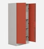 Slimline Steel 2 Door Almirah in Textured Terracotta Colour With Locker & Drawer