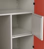Slimline Steel 2 Door Almirah in Textured Terracotta Colour With Locker & Drawer
