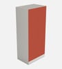 Slimline Steel 2 Door Almirah in Textured Terracotta Colour With Locker & Drawer