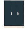 Slimline 3 Door Wardrobe with Drawer in Pacific Blue Colour