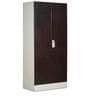 Slimline 2 Door Wardrobe with Locker in Dark Wood Colour
