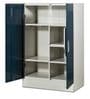 Slimline 2 Door Wardrobe with Locker in Pacific Blue Colour