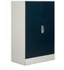 Slimline 2 Door Wardrobe with Locker in Pacific Blue Colour