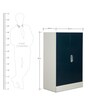 Slimline 2 Door Wardrobe with Locker in Pacific Blue Colour