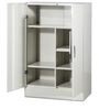 Slimline 2 Door Wardrobe with Locker in Royal Ivory Colour