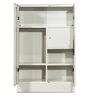 Slimline 2 Door Wardrobe with Locker in Royal Ivory Colour