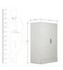 Slimline 2 Door Wardrobe with Locker in Royal Ivory Colour