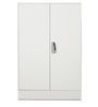 Slimline 2 Door Wardrobe with Locker in Royal Ivory Colour