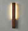 Slimline Wooden LED Wall Flush Mount Light (Brown)