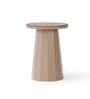 Slip Metal Side Table in Dusty Beige & Exotic Teak Finish