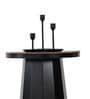 Slip Metal Side Table in Matte Black & Exotic Teak Finish