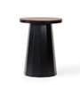 Slip Metal Side Table in Matte Black & Exotic Teak Finish